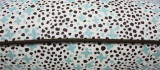 Quadrille Jacks II Green Brown Dots on Tint with welting in Robert Allen Kilrush II Java