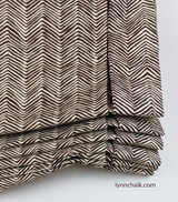 London Roman Shade in Petite Zig Zag New Brown on Tint