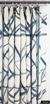 Kelly Wearstler for Lee Jofa Channels Custom Roman Shades - Shown in Ebony/Ivory (Comes in 4 Colors)