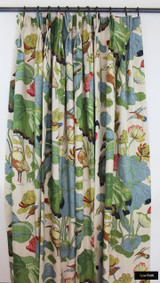 Lee Jofa/GP & J Baker Nympheus Custom Drapes (shown in Stone/Pistachio-comes in other colors)