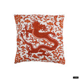 Pillow in Scalamandre Chien Dragon Persimmon 
