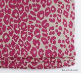 Custom Roman Shade by Lynn Chalk in Schumacher Iconic Leopard Fuchsia/Natural