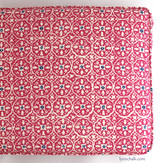 Custom Cushion in Quadrille Nitik II Magenta with New Navy 149-34