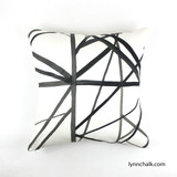 Custom Pillows in Kelly Wearstler Channels in Ebony/Ivory