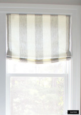 Robert Allen Perfect Match Semi-Sheer Linen Roman Shade (shown in Smoke-comes in several colors)