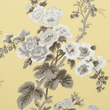 Schumacher Pyne Hollyhock Wallpaper in Buttercup 5006925