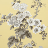 Schumacher Pyne Hollyhock Wallpaper in Grisaille 5006923 (Priced and Sold as 9 Yard Double Roll) 