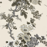 Schumacher Pyne Hollyhock Wallpaper in Indigo 5006922 (Priced and Sold as 9 Yard Double Roll)