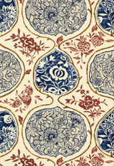 Schumacher Katsugi Indigo and Cinnabar