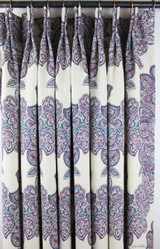 Robert Allen/Duralee Maris Custom Drapes (shown in Currant-also comes in Rose, and Sea Green)