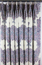 Robert Allen/Duralee Maris Custom Dining Room Drapes (shown in Currant-also comes in Rose and Sea Green)