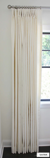 Trend Linen/Cotton 01838T Drapes with Samuel & Sons Ogee Embroidered Border 977 56199 Trim