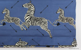 Scalamandre Zebras  -Denim Indoor/Outdoor fabric 36378