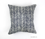 Pillow in Petite Zig Zag in Navy (16 X 16)