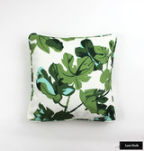 Peter Dunham Fig Leaf on Natural Linen Pillows with Self Welting