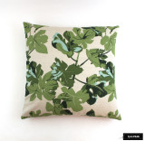 Fig Leaf on Natural Knife Edge Pillows (24 X 24)