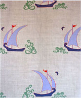 Katie Ridder Beetlecat Fabric in Lavender on Linen