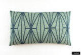 Kelly Wearstler for Lee Jofa Katana Custom Roman Shade (shown in Jade/Teal-also comes in Ebony/Ivory)