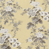 Schumacher Pyne Hollyhock Print Roman Shade (shown in Charcoal - comes in other colors)