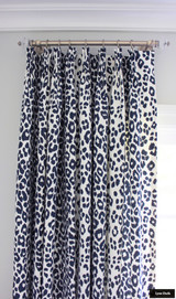 Schumacher Iconic Leopard Drapes (Shown in Ink - comes in other colors)