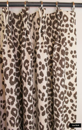 Schumacher Iconic Leopard Drapes (Shown in Ink - comes in other colors)