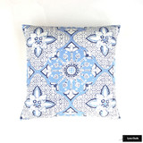 Quadrille New Batik French Blue on White 6430-01W 21 X 21 Pillow
