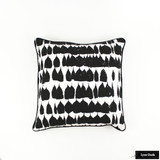 Pillow in Queen of Spain Black with Black Welting (20 X 20)