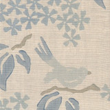 Birds in Wave on Natural Linen