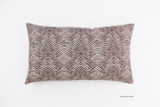 Custom 12 X 20 Pillow in Petite Zig Zag in Brown