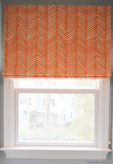 Roman Shade in Zig Zag in Orange