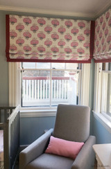 Katie Ridder Peony in Raspberry with Kravet Dublin Linen Lipstick Red Border