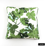 Peter Dunham Fig Leaf Pillow on White with self welting (20 X 20)