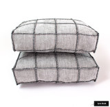 Pierre Frey Cube Cendre Black 7920002 Box Pillows 14 X 12 X 3 by Lynn Chalk l