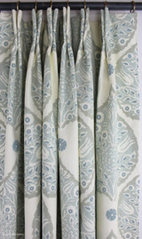 Galbraith & Paul Roman Shades in Lotus (shown in Lotus Lapis on Logan Natural Linen-comes in several colors)