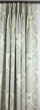 Galbraith & Paul Roman Shades in Lotus (shown in Lotus Lapis on Logan Natural Linen-comes in several colors)