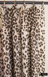 Custom Drapes in Schumacher Iconic Leopard in Brown