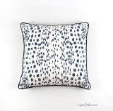 Les Touches in Blue with contrasting Navy Welting (20 X 20)