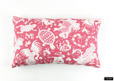 Pillow in Indramayu Reverse Dark Pink on White