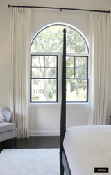 Trend 01838T Coconut (2 1/2 Widths at 125 inches long).  Hardware is Aria Abode Collection in Matte Black.