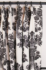 Custom Drapes in Schumacher Carolina Ebony