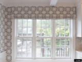 Quadrille Sigourney Reverse Grey on White Small Scale with matching wallpaper