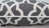 Summer Palace Fret Pillow in Smoke (20 X 20-additional option with welting added)