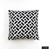 Pillow in Quadrille Edo Grande Black on White (White background is a custom order)
