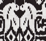 Quadrille Island Ikat Black on White