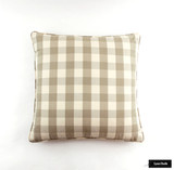 Pillow with self welting in Camden Check Beige (22 X 22)