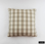 Pillow with self welting in Camden Check Beige (22 X 22)
