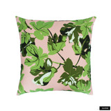  Peter Dunham Fig Leaf on Pink Linen Knife Edge Pillows