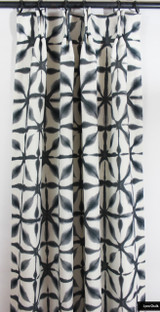 Schumacher Andromeda Custom Drapes (shown in Indigo)