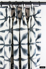 Schumacher Andromeda Custom Drapes (shown in Indigo)