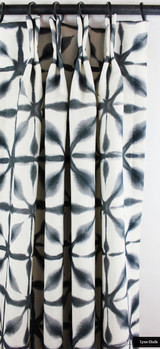 Schumacher Andromeda Custom Drapes (shown in Indigo)